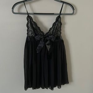 2 for $8 INTIMATES - Black Lingerie Top ONLY. No thong included.